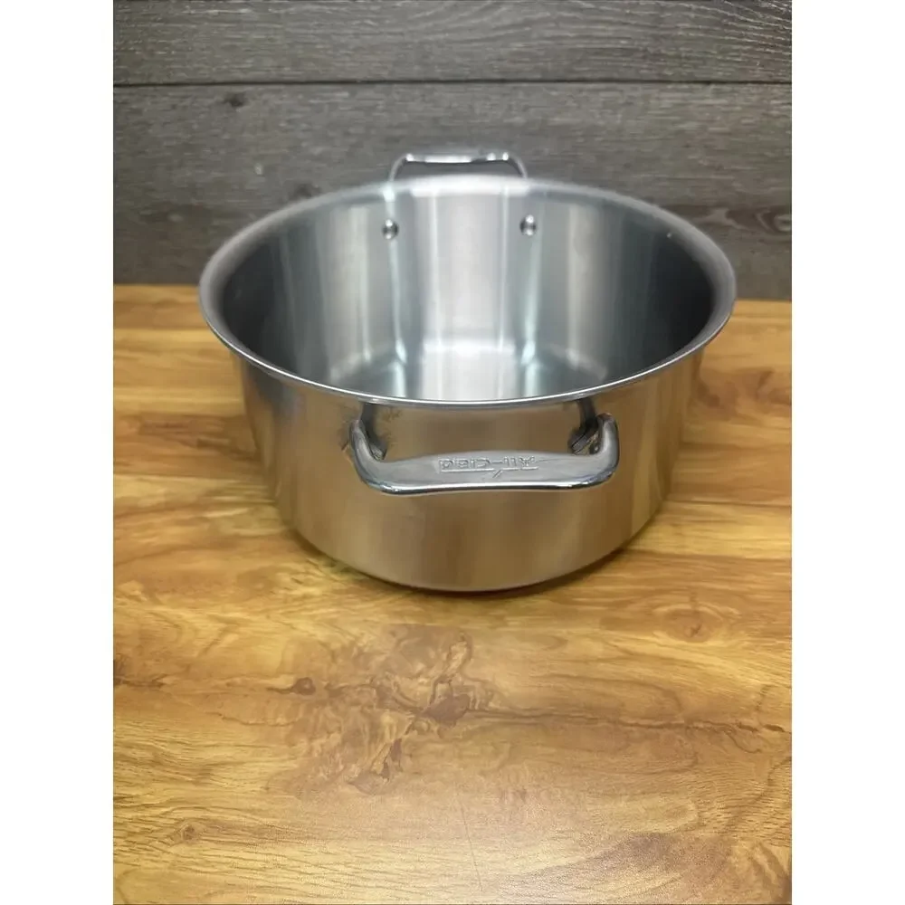 All-Clad D5 5-Ply Brushed Stainless Steel Stockpot 8 Quart Induction Oven Broile